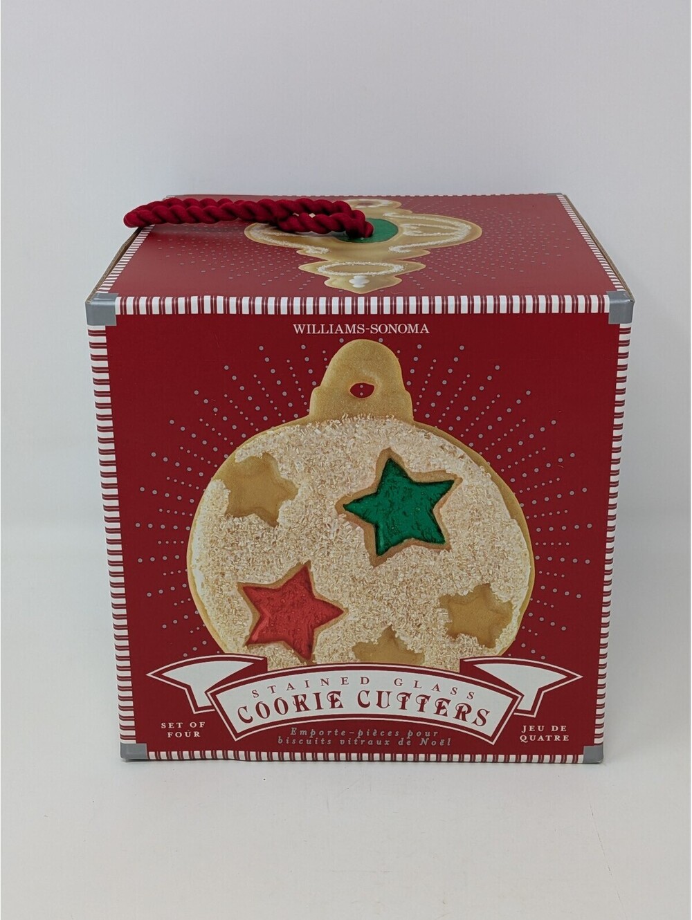 Williams Sonoma Stained Glass Cookie Cutters Set of 4 Christmas Ornaments